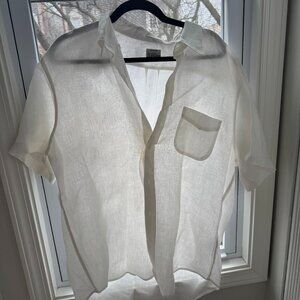 JCrew Short-sleeve Baird McNutt Irish linen shirt